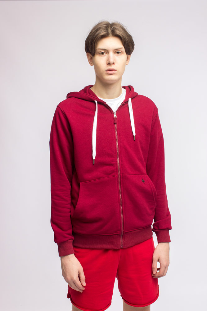 

Кофта спортивна з капюшоном Yuki  бордовий, Кофта спортивна з капюшоном Yuki M бордовий