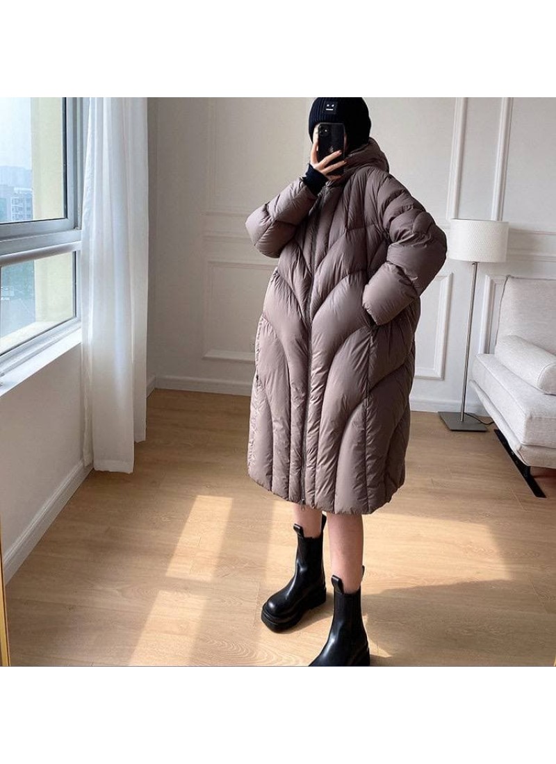 

Пуховик зимний длинный объемный Modern Boutique мокко,  ПУХ2107, Пуховик зимний длинный объемный Modern Boutique мокко, one size ПУХ2107
