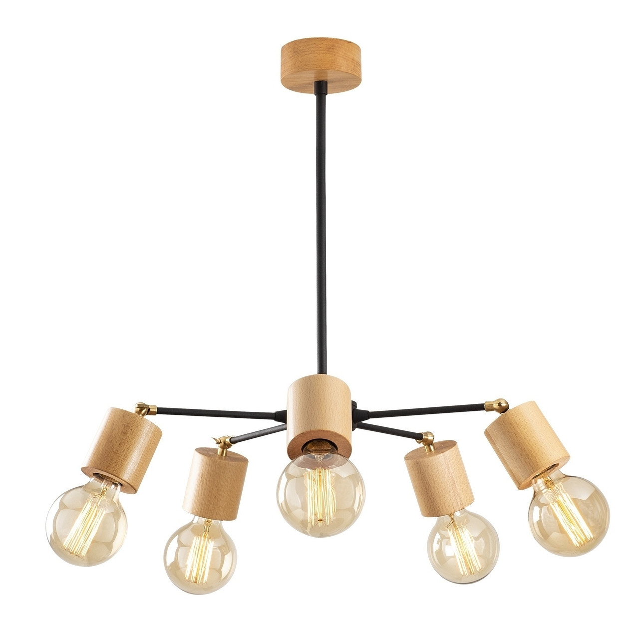 

Люстра N-853 Noor Lightning Xanthos, 5xE27, 100Вт, 51x59 см коричневый, черный