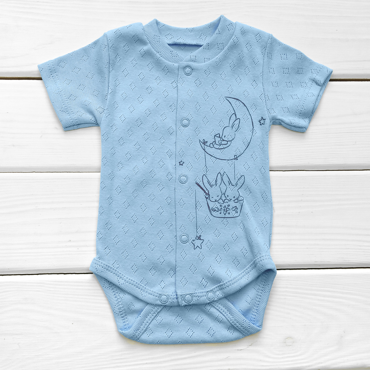 

Боди Malena зайки 56 см голубой