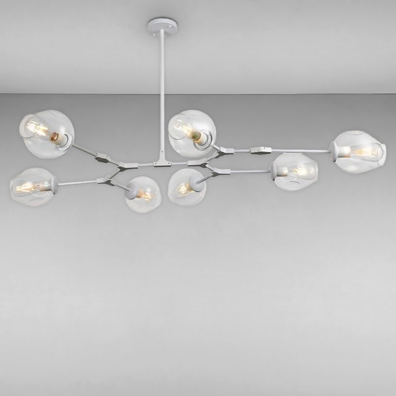 

Люстра молекула подвесная Light House LS-17085-7 WH+CL белая