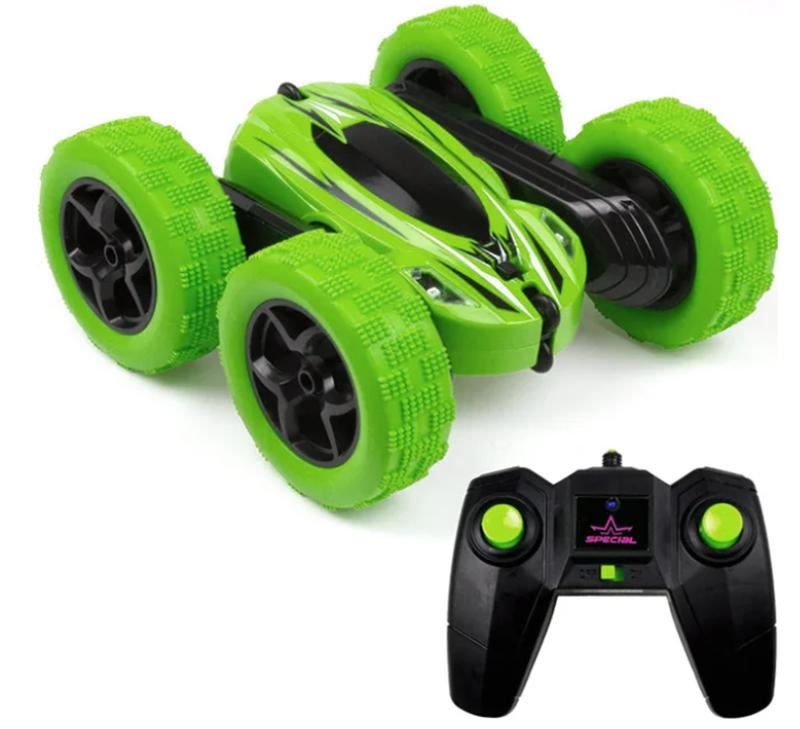 

Трюковая машинка перевертыш на пульте Stunt Dump Truck Зеленая