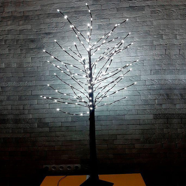 

Ночник Дерево 144LED 1,5 м черный ствол, Белый цвет