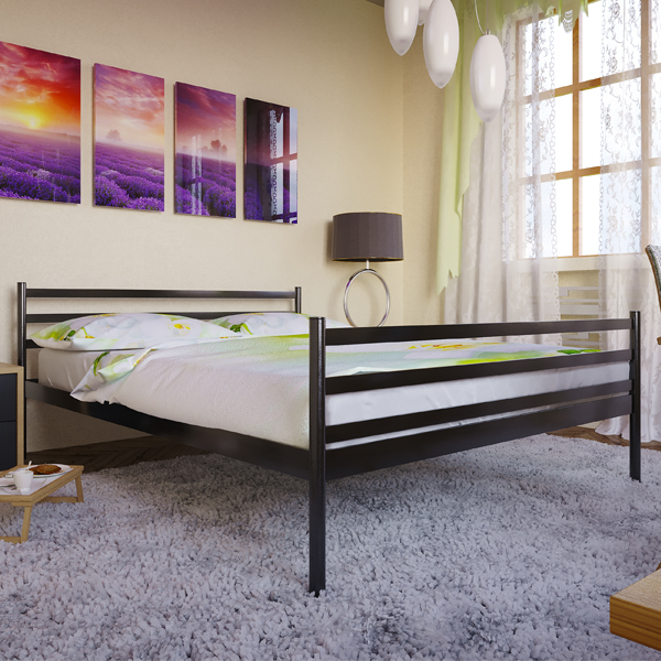 

Кровать Fly-2 Метакам Черный матовый 140х190