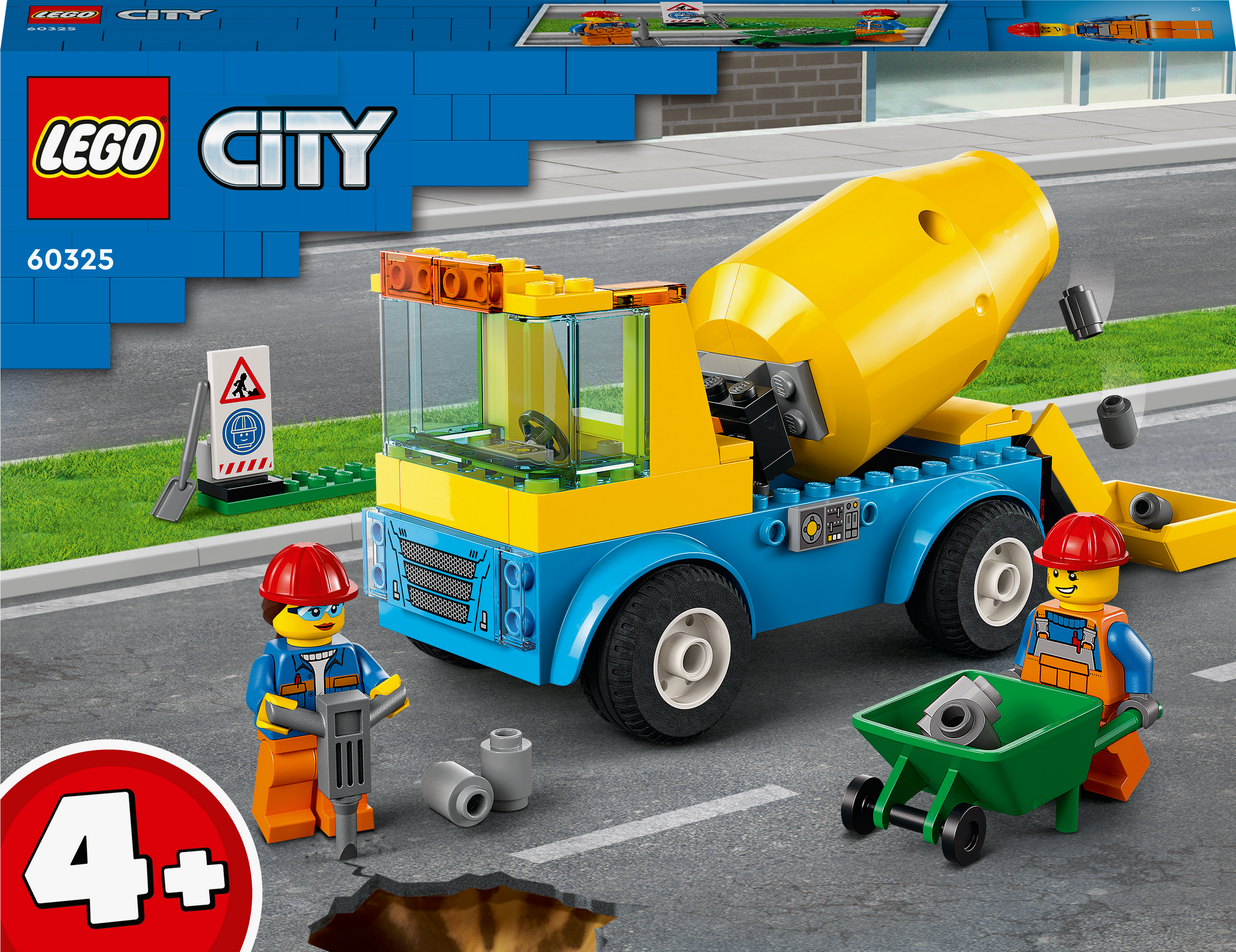 

Конструктор LEGO City Грузовик-бетоносмеситель 85 деталей (60325)