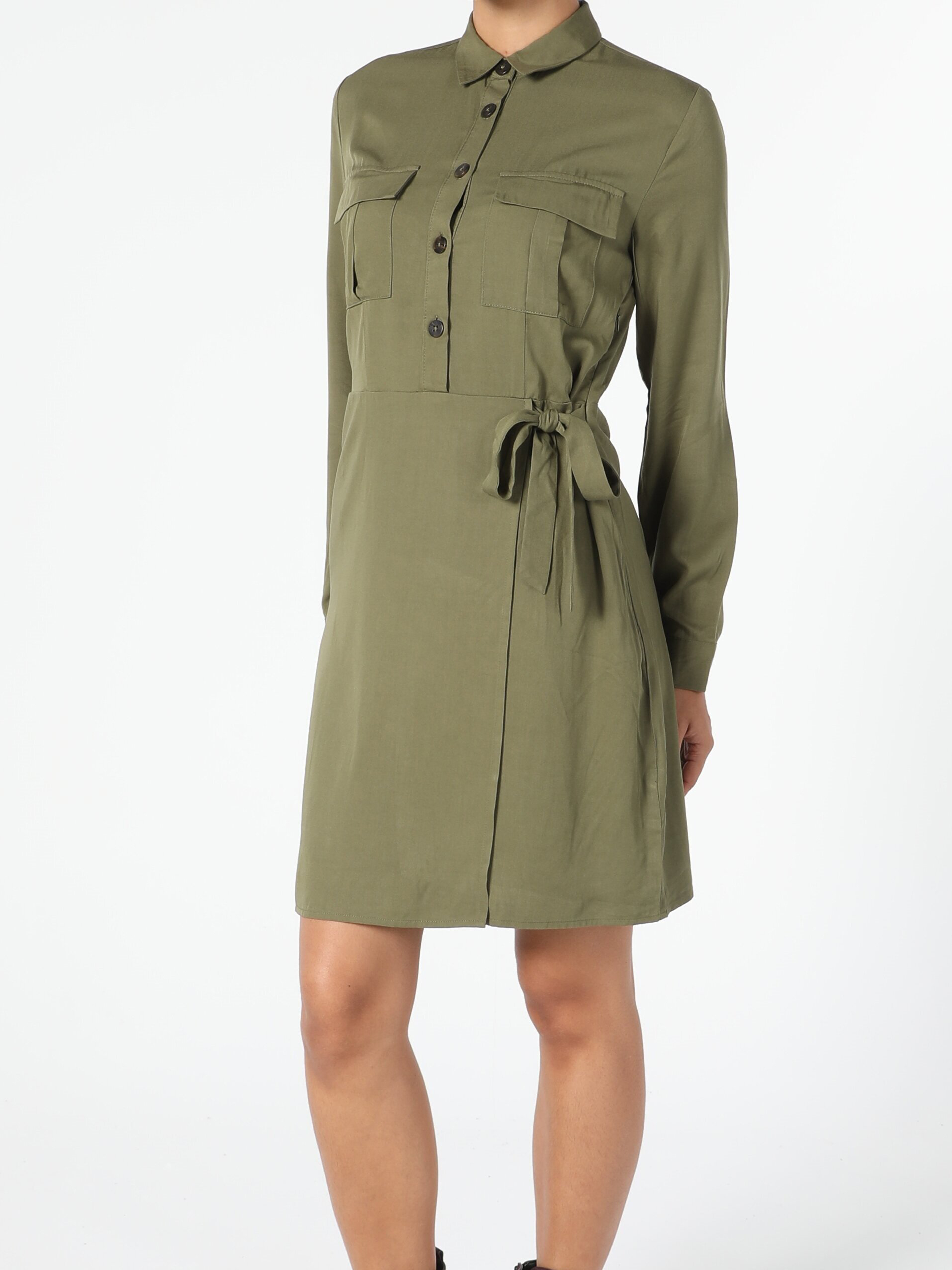 Сукня-сорочка коротка осіння жіноча Colin's CL1052400KHA S Khaki від Rozetka на платформі USKIDKA Акція на Сукня-сорочка коротка осіння жіноча Colin's CL1052400KHA S Khaki від Rozetka