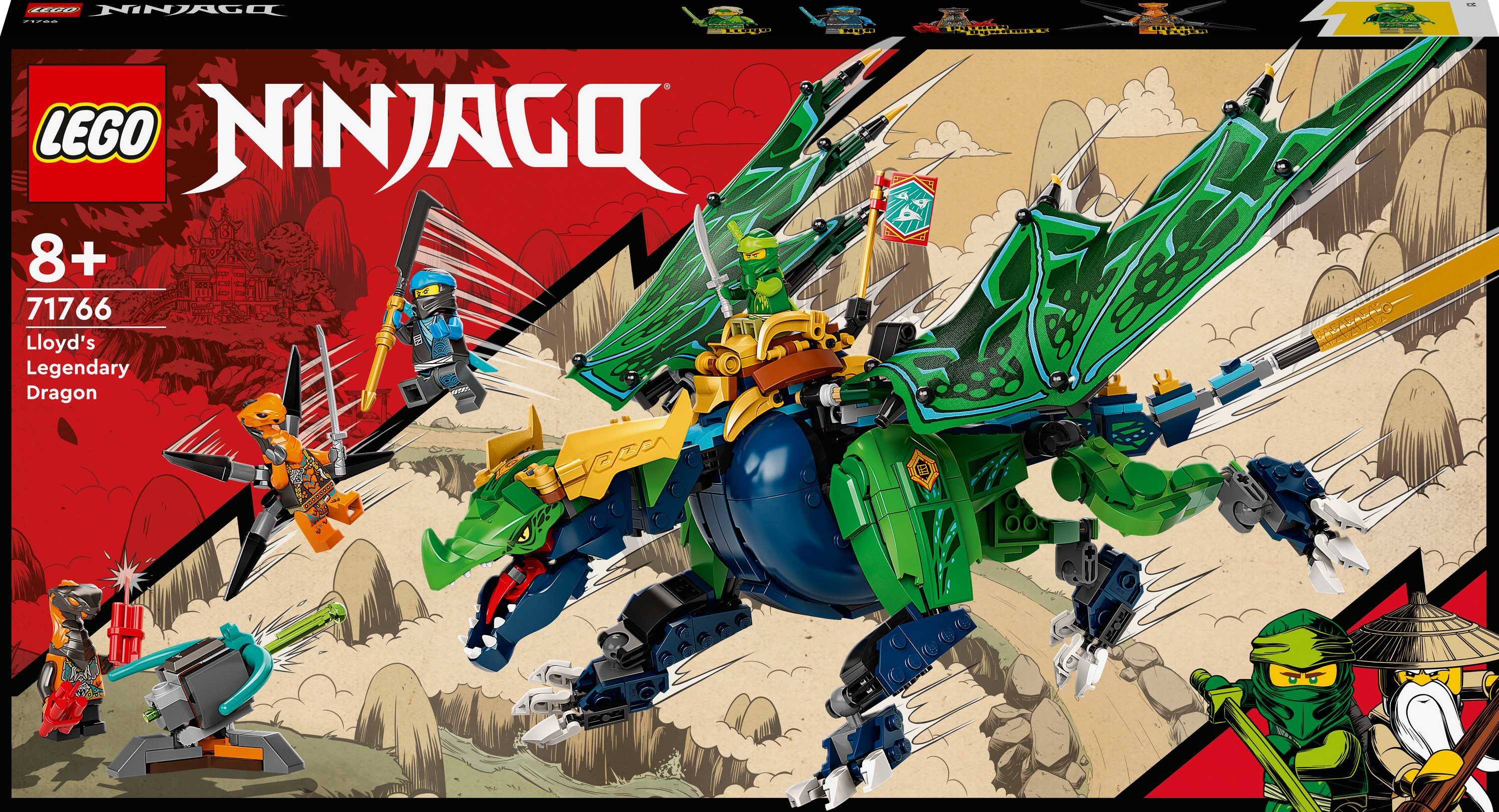 

Конструктор LEGO NINJAGO Легендарный дракон Ллойда 747 деталей (71766)