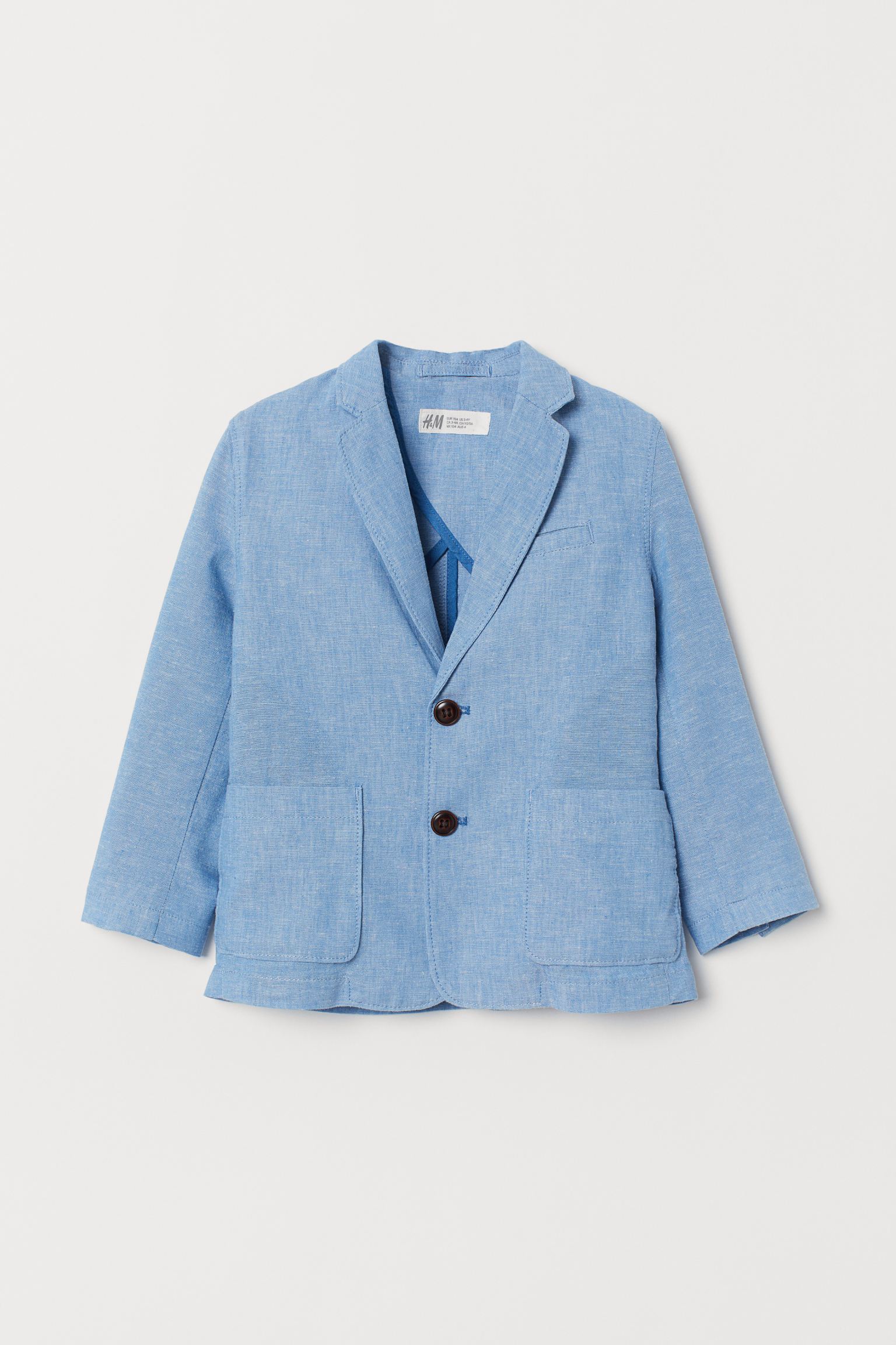 

Пиджак H&M 104см голубой меланж 1712761366