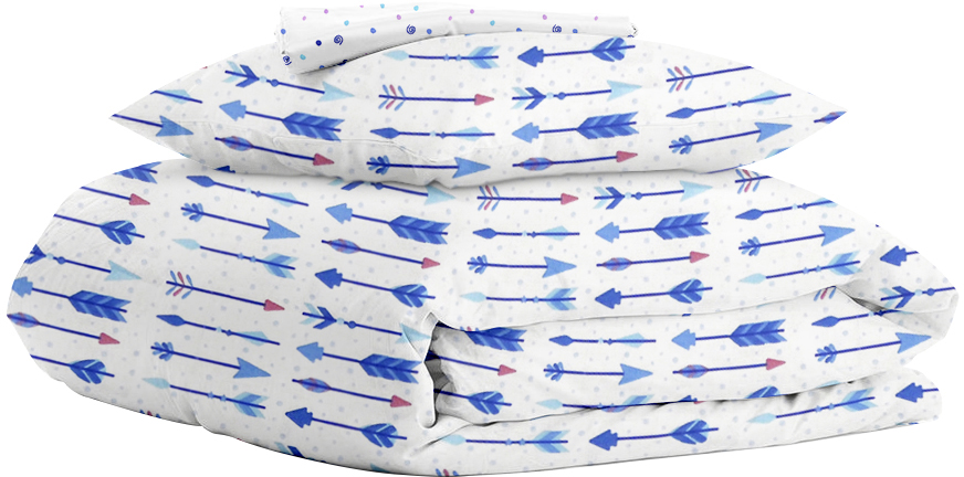 

Комплект постельного белья Cosas Arrows Blue Spiral 155х215