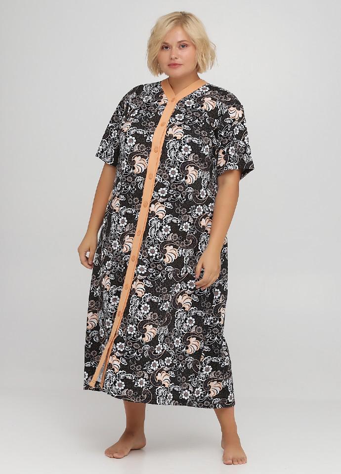 

Халат женский Wild Love  черный с бежевым (81646-30, Халат женский Wild Love 4XL черный с бежевым (81646-30)