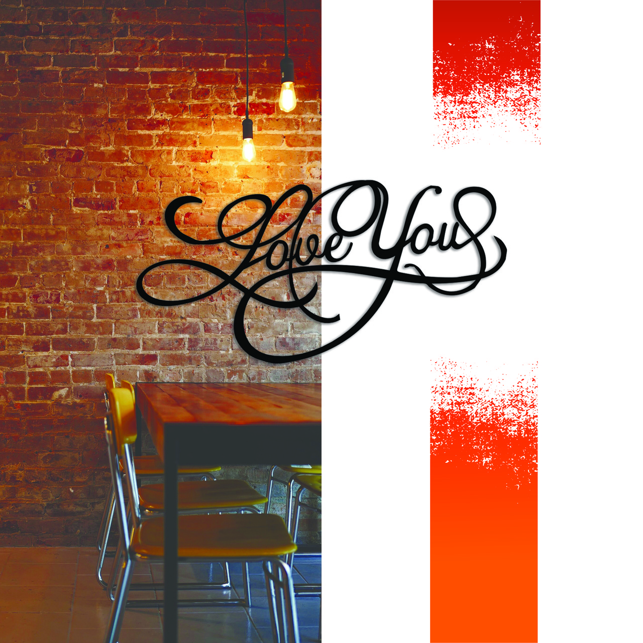 

Декоративная деревянная картина Manific Decor Love you / Люблю тебя Manific Decor 110*55 см Черный