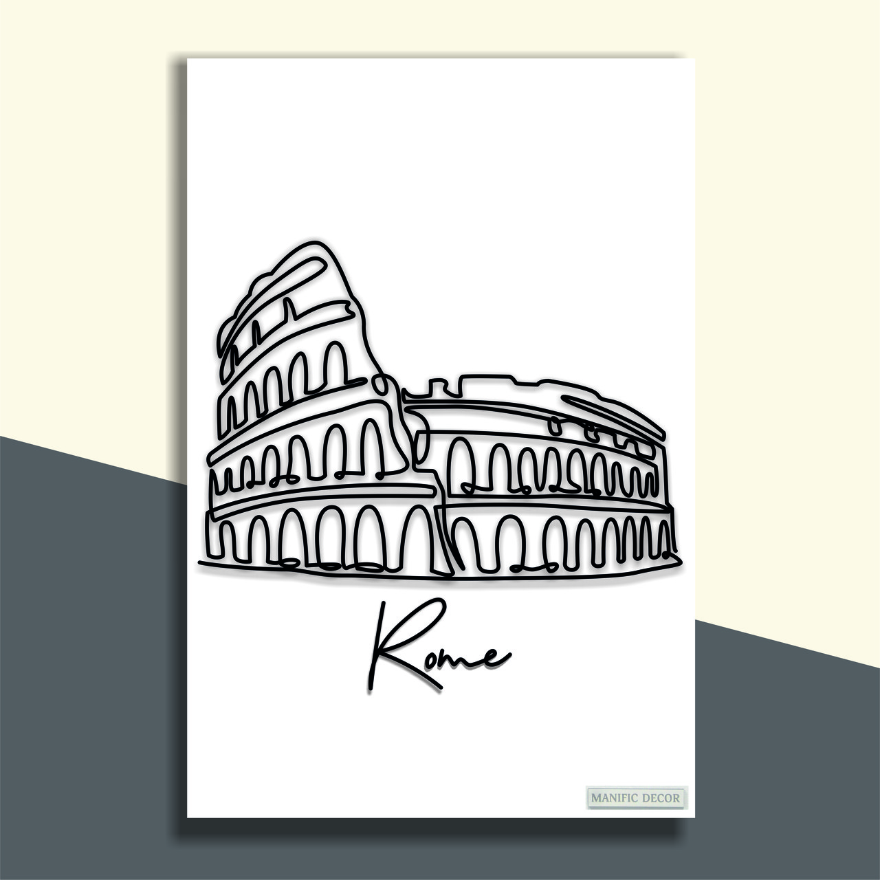 

Картина интерьерная абстрактная настенная арт панно на холсте Manific Decor Rome / Рим 70*90 см