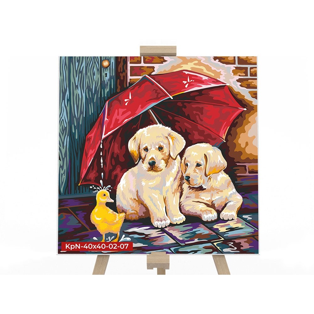 

Картина по номерам №7 "Щенок под зонтом" 40*40см, серия 2, в кор. 40*40см Danko Toys KpN-40x40-02-07