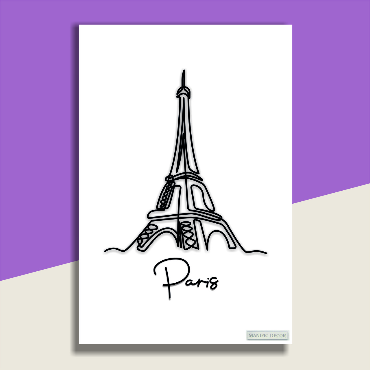 

Картина интерьерная абстрактная настенная арт панно на холсте Manific Decor Paris / Париж 40*60 см