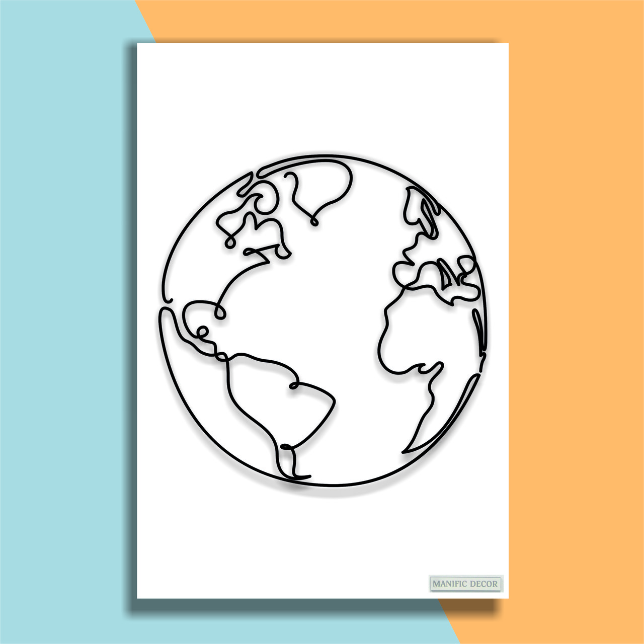 

Картина интерьерная абстрактная настенная арт панно на холсте Manific Decor Planet Earth / Планета Земля 60*40 см