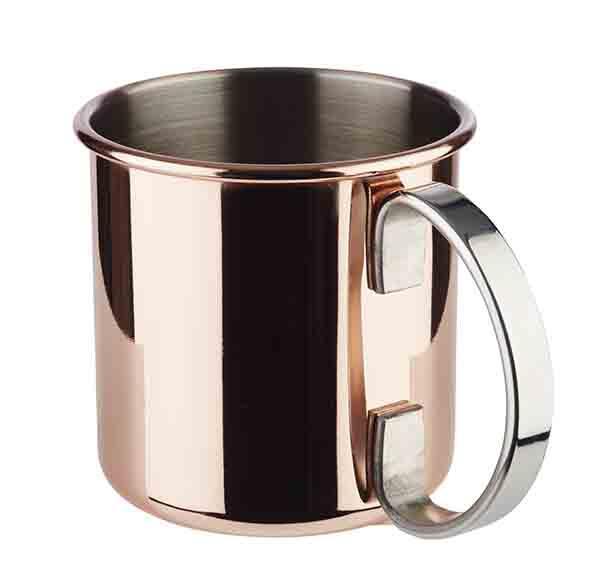 

Кружка барная APS Moscow Mule из нержавеющей стали с медным покрытием 9х9см/450мл