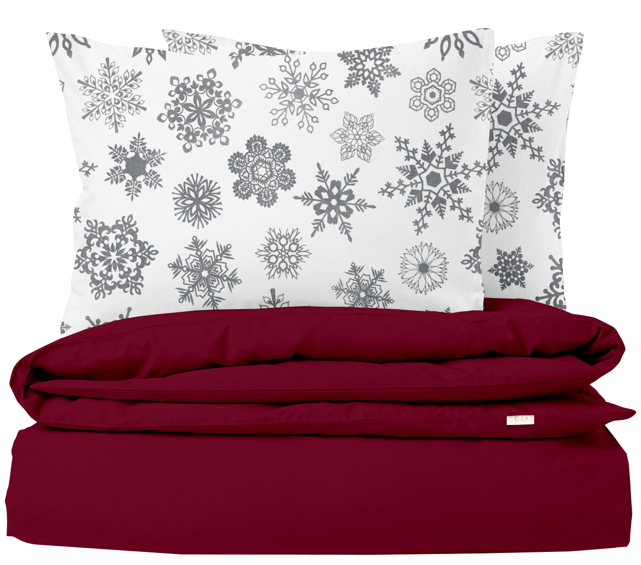 

Комплект постельного белья Cosas Ranfors Bordo El Snowflakes Grey 200х220