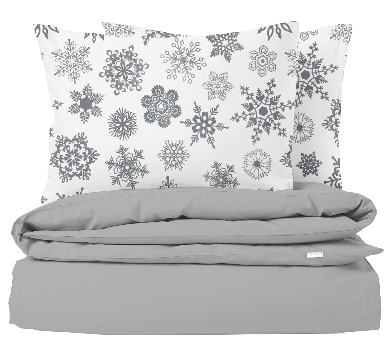 

Комплект постельного белья Cosas Ranfors Grey El Snowflakes Grey 200х220