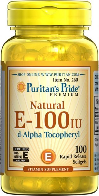 

Витамин E Vitamin E Puritan's Pride 100 IU, 100 капсул (387514)