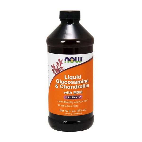 

Хондропротектор, Liquid Glucosamine & Chondroitin with MSM, Now Foods, 473 мл (219357)