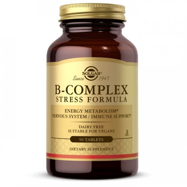 

Комплекс витаминов группы B, B-Complex Stress Formula, Solgar, 90 таблеток (215789)