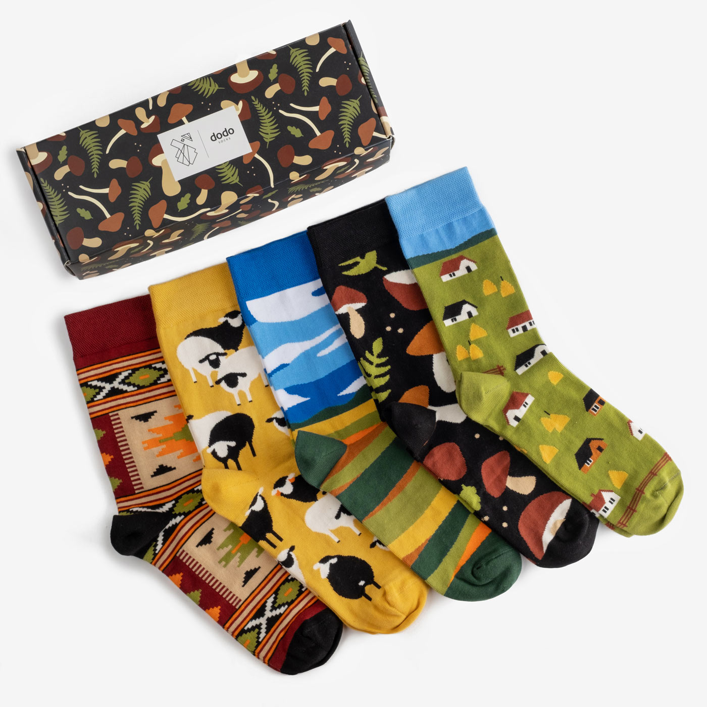 

Набір з 5 пар шкарпеток в подарунковій коробці Dodo Socks - Polonyna, Набір з 5 пар шкарпеток в подарунковій коробці Dodo Socks - Polonyna 44-46