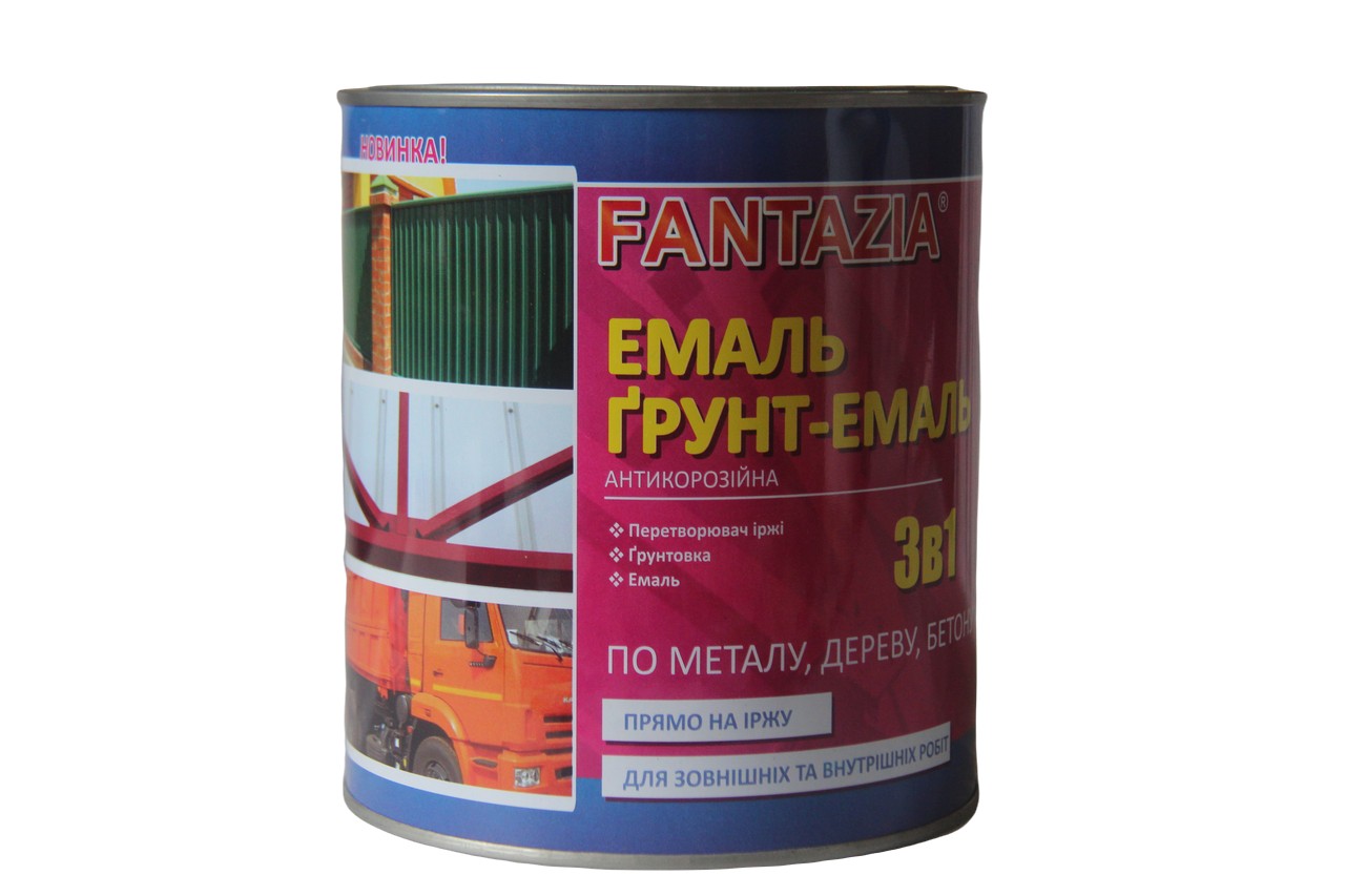 

Грунт-эмаль по ржавчине 3 в 1 Fantazia серая 2,6 кг