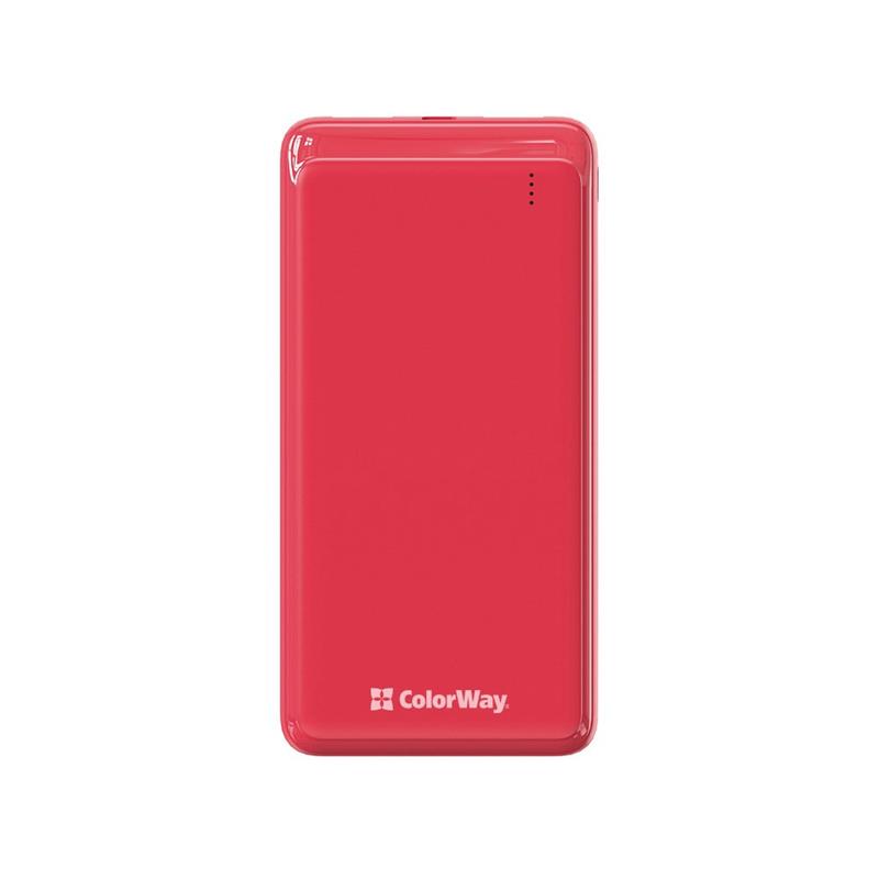 

Универсальная мобильная батарея ColorWay Slim PD 10000mAh Red (CW-PB100LPG3RD-PD)