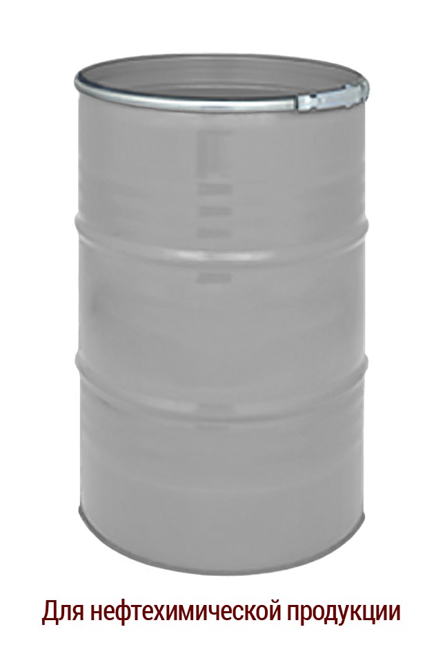 

Бочка металлическая промышленная для нефтехимической продукции BіPOL 1А2 ISO без внутреннего покрытия 210л серая 1,0х0,8х1,0 UN 1A2/X320/S