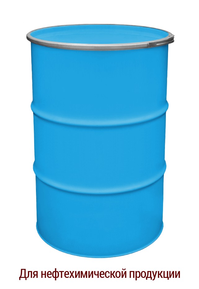 

Бочка металлическая промышленная для нефтехимической продукции BіPOL 1А2 внутреннее покрытие RDL 50 212л голубая 1,0х0,9х1,0 UN 1A2/X315/S