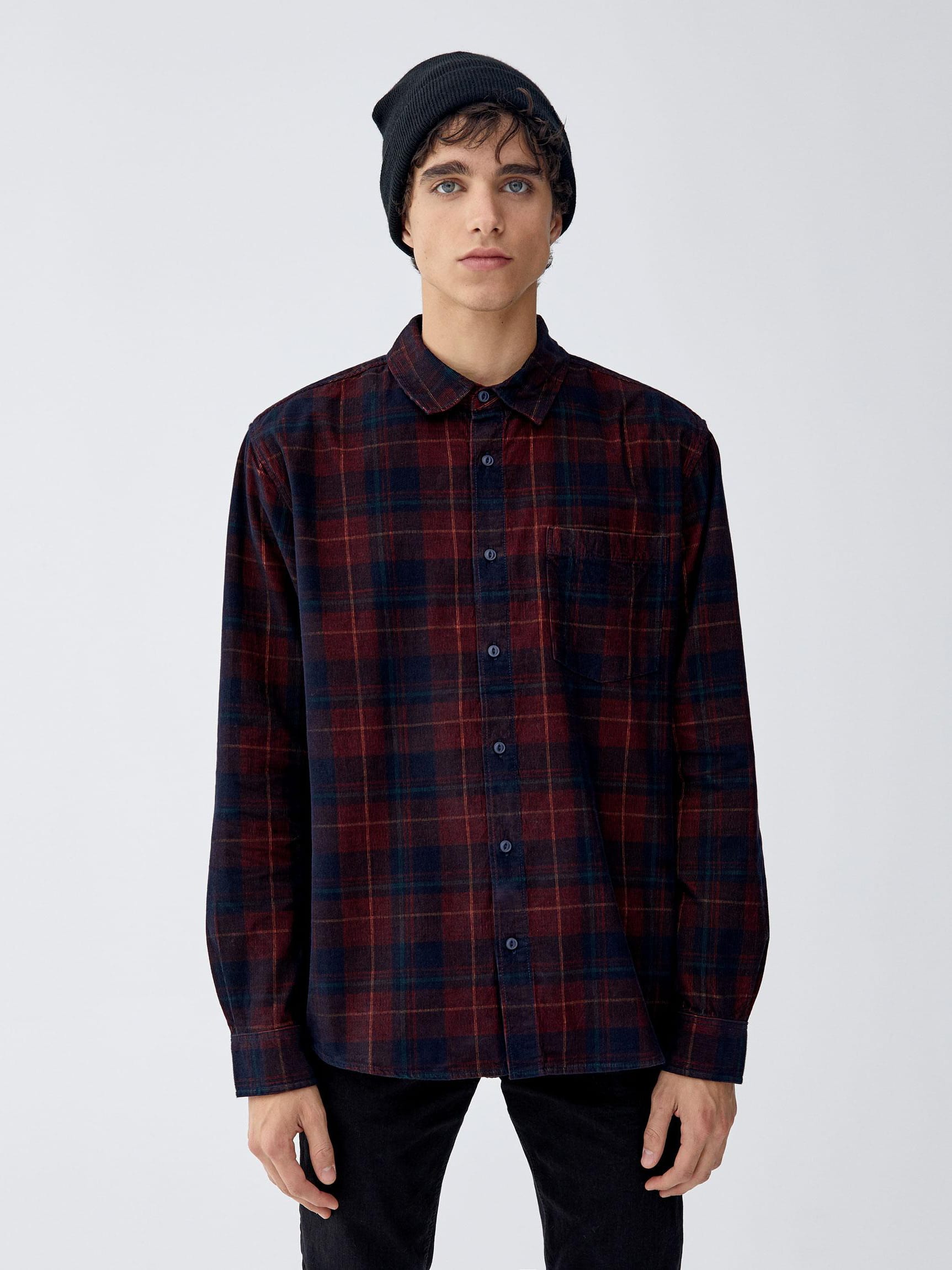 

Рубашка Pull & Bear XAZ299355XCUX  Темно-синяя, Рубашка Pull & Bear XAZ299355XCUX S Темно-синяя