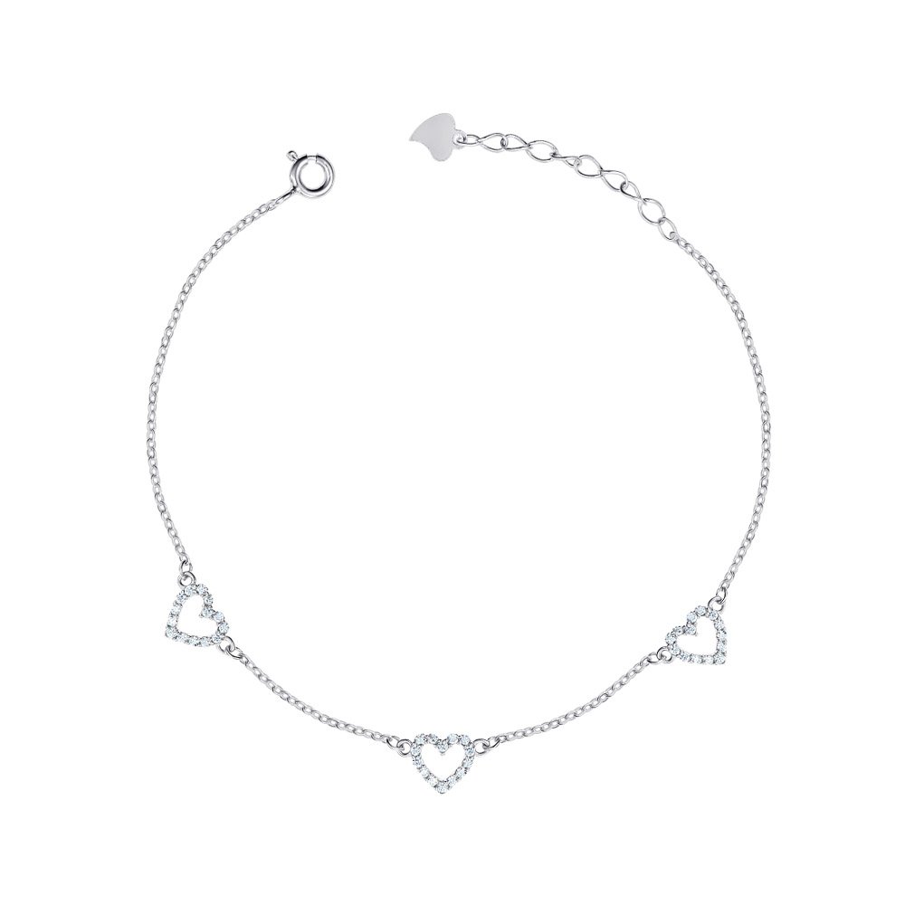 

Серебряный браслет с фианитами 000149041 17 размера