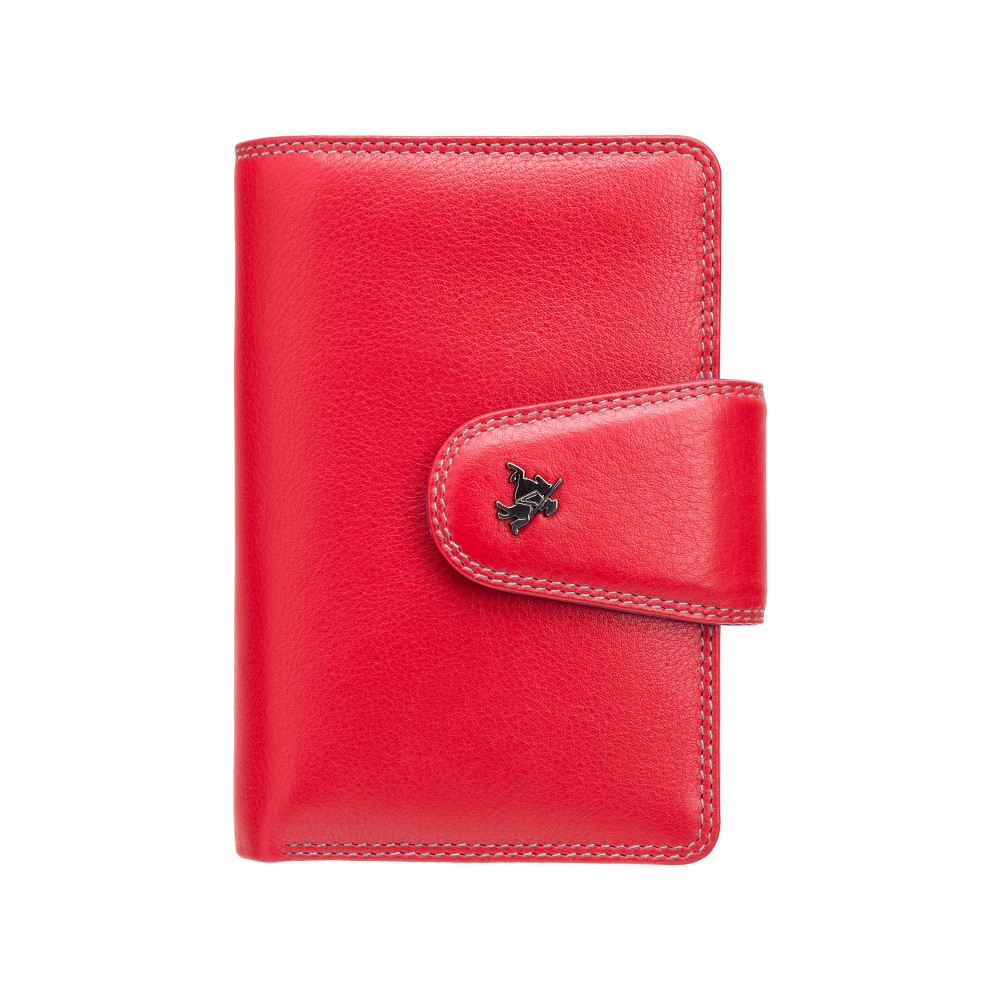 

Красный женский кошелек Visconti SP31 RED M Poppy c RFID
