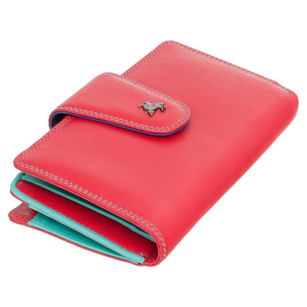 

Стильный кожаный кошелёк красного цвета Visconti SP30 RED M с засчитой RFID