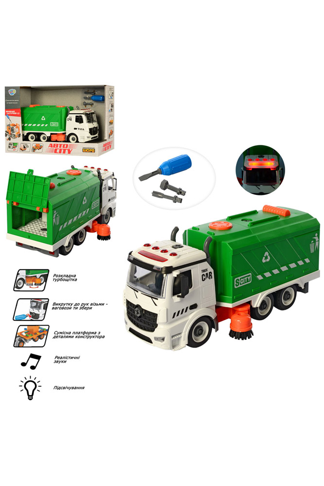

Конструктор на шурупах "Сміттєвоз" Limo Toy різнокольоровий (SKT000531867)
