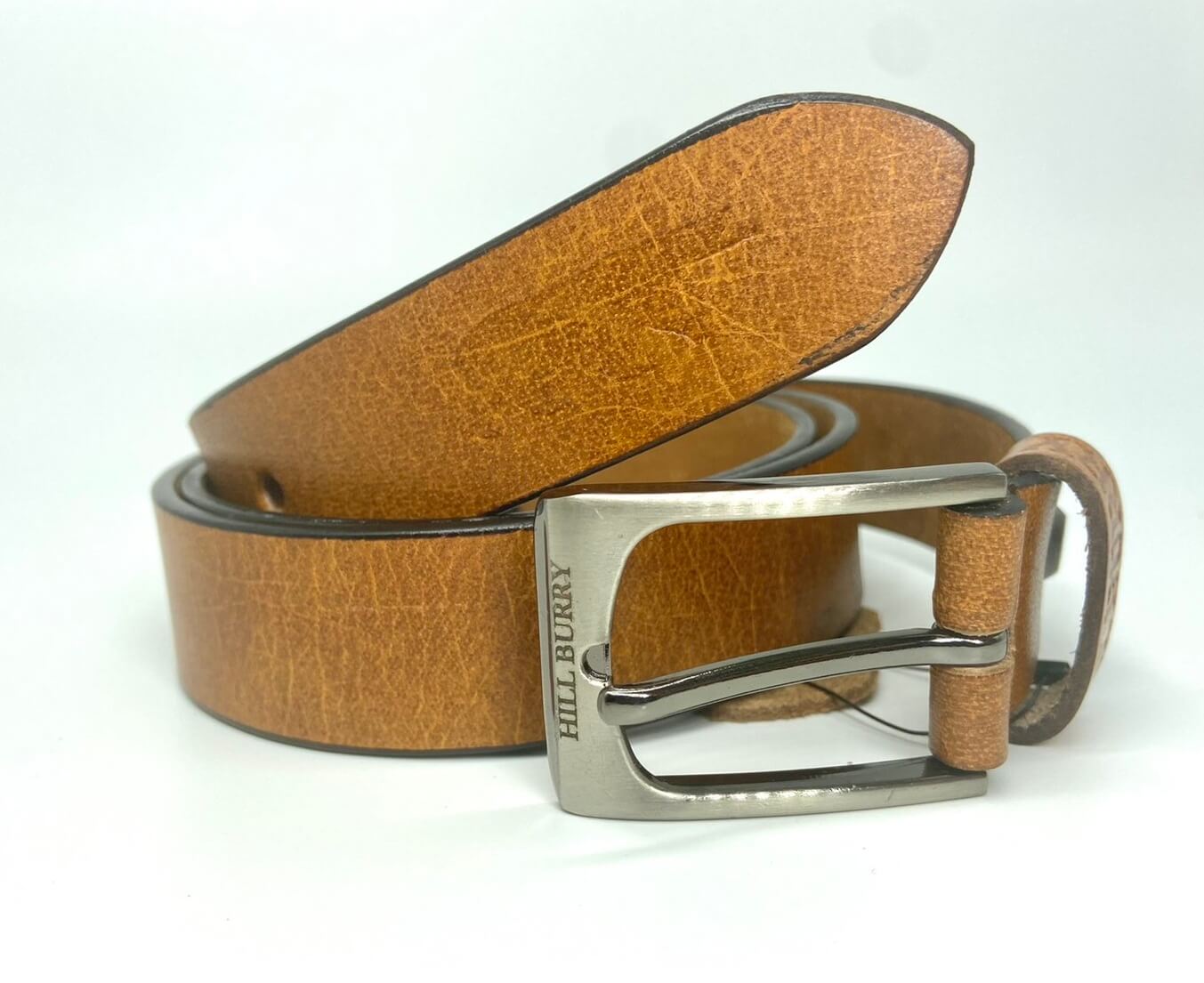 

Рыжий кожаный ремень 95 см Hill burry HB3044/30org