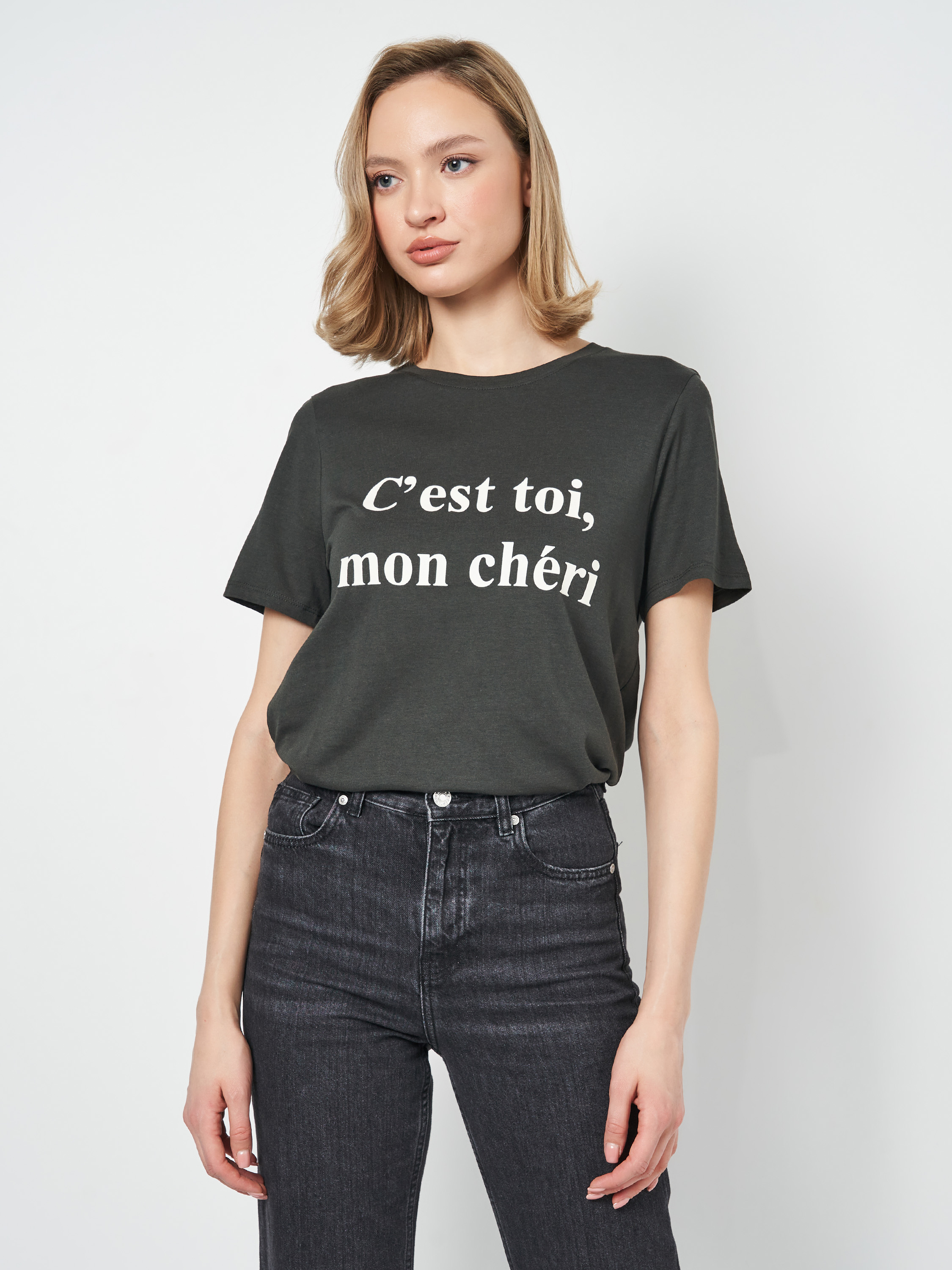 

Футболка H&M 1211-8412601  Темно-серая, Футболка H&M 1211-8412601 S Темно-серая