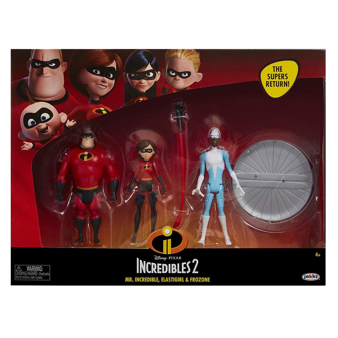 

Ігровий набір Jakks Pacific The Incredibles 2 Mr. Incredible Elastigirl & Frozone Суперсімейка 2 (49164) (B0776DZ4P2)