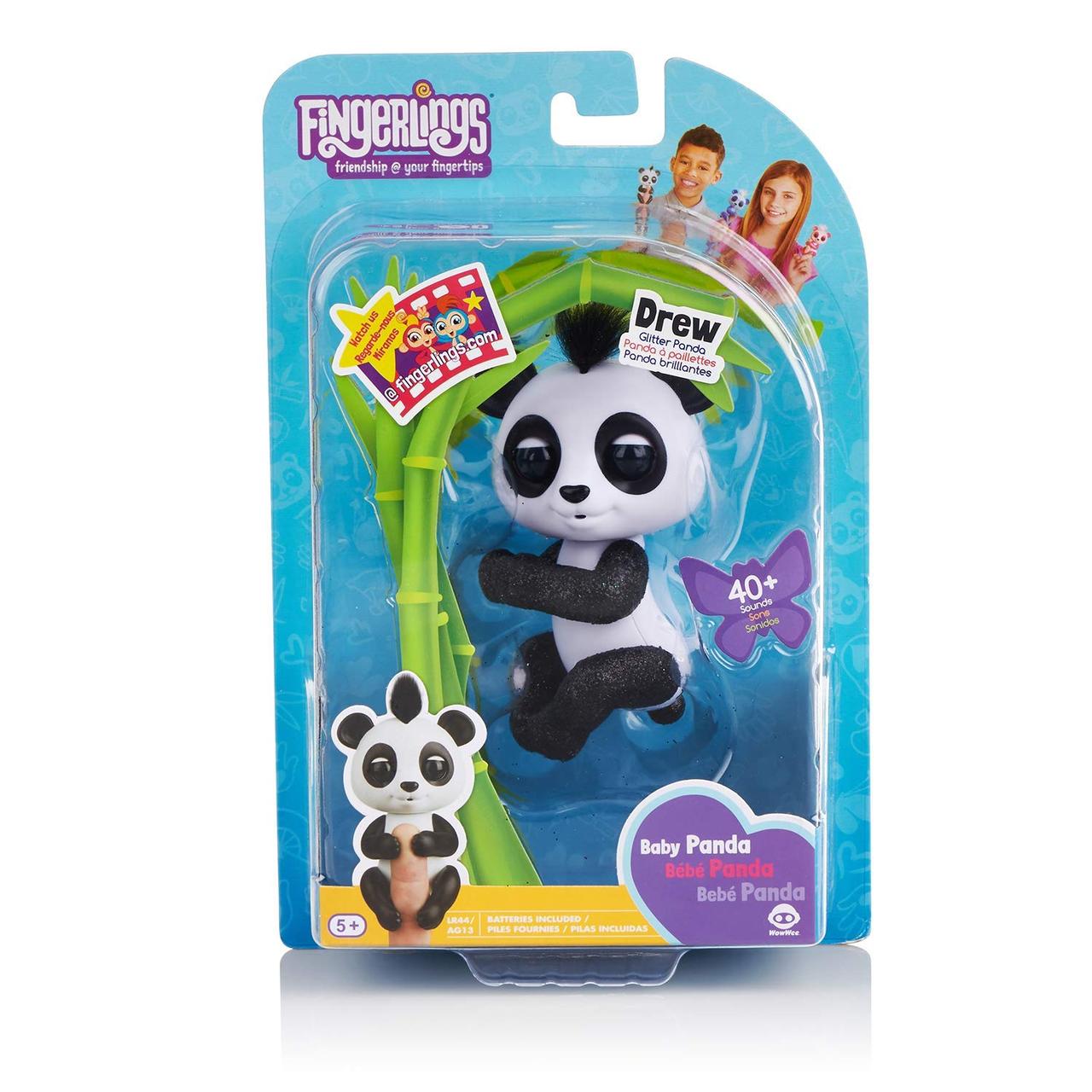 

Інтерактивна панда WowWee Fingerlings Glitter Panda - Drew чорно-біла Дрю (W3560) (3564) (B07BKGS2Q1)