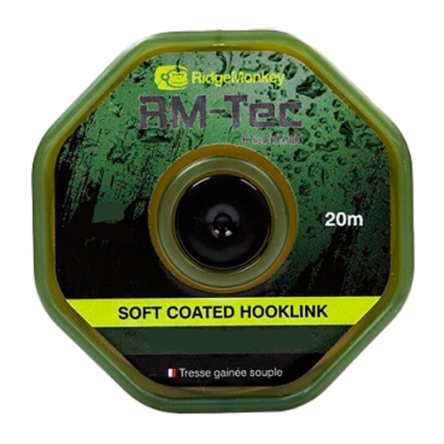 

Поводковый материал RidgeMonkey RM-Tec Soft Coated Hooklink Weed Green 25lb 20m