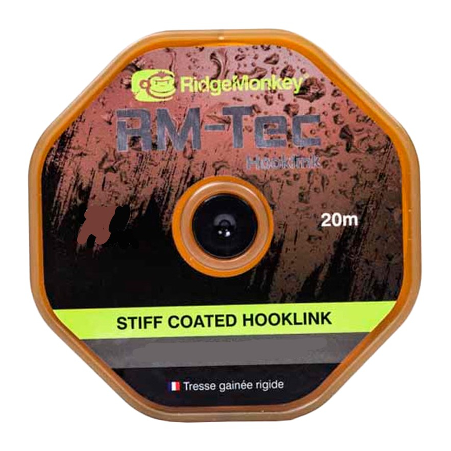 

Поводковый материал RidgeMonkey RM-Tec Stiff Coated Hooklink Organic Brown 25lb 20m