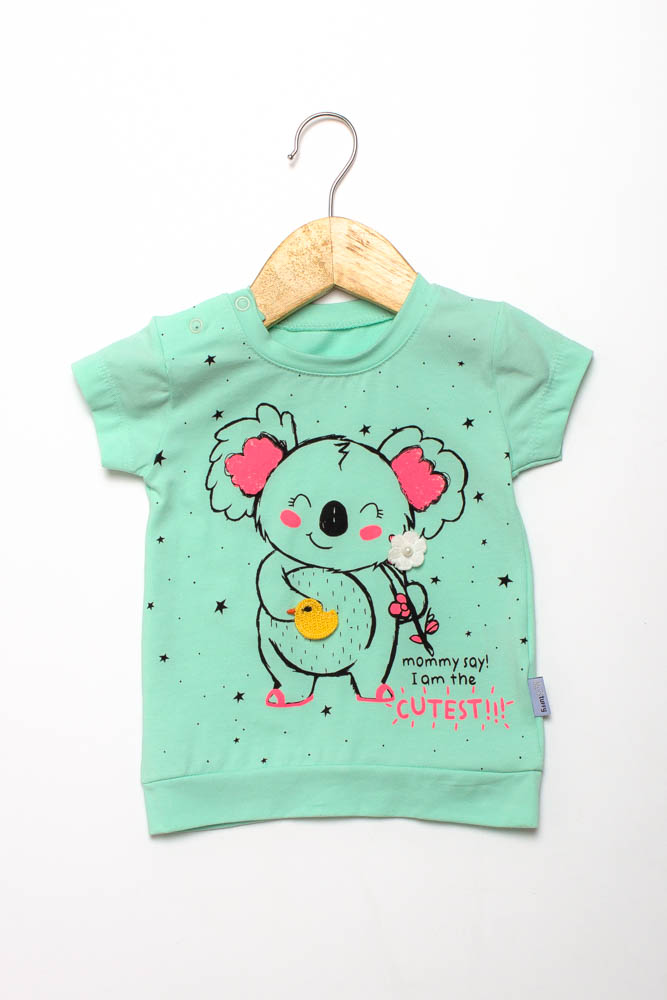 

Футболка на дівчинку TUFFY 86 м'ятний