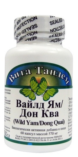 

Натуральная добавка Archon Vitamin Corporation Вайлд Ям / Дон Ква 60 капсул (1001-6)