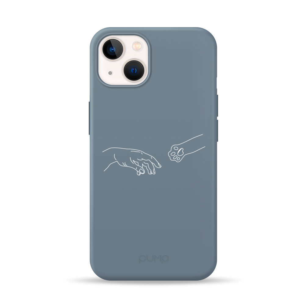 

Чехол Pump Silicone Minimalistic Case for iPhone 13 Creating Серый С рисунком