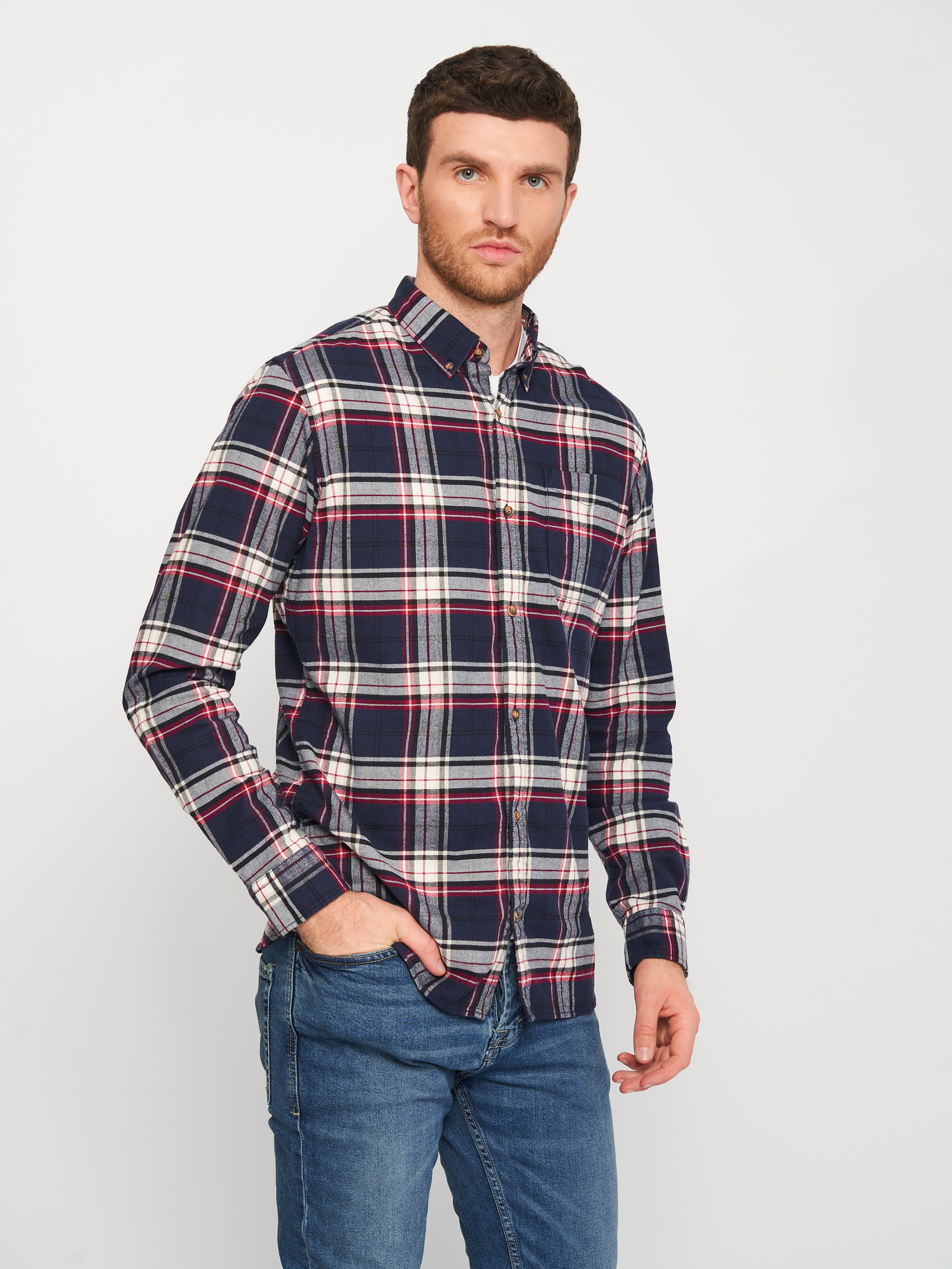 

Рубашка джинсовая Jack & Jones XAZ209779TQLB  Темно-синяя в клетку, Рубашка джинсовая Jack & Jones XAZ209779TQLB L Темно-синяя в клетку