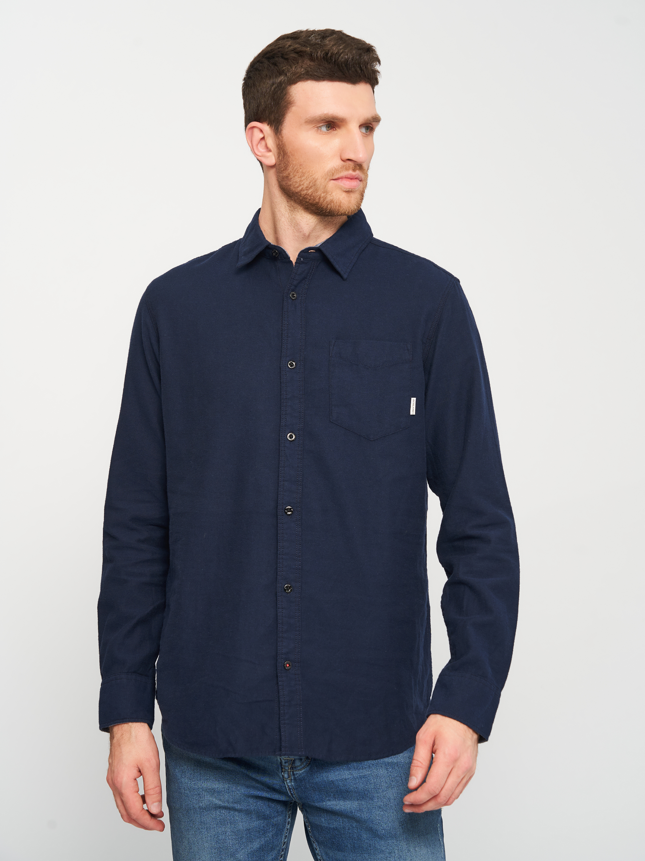 

Рубашка джинсовая Jack & Jones XAZ209752VHAK  Темно-синяя, Рубашка джинсовая Jack & Jones XAZ209752VHAK L Темно-синяя