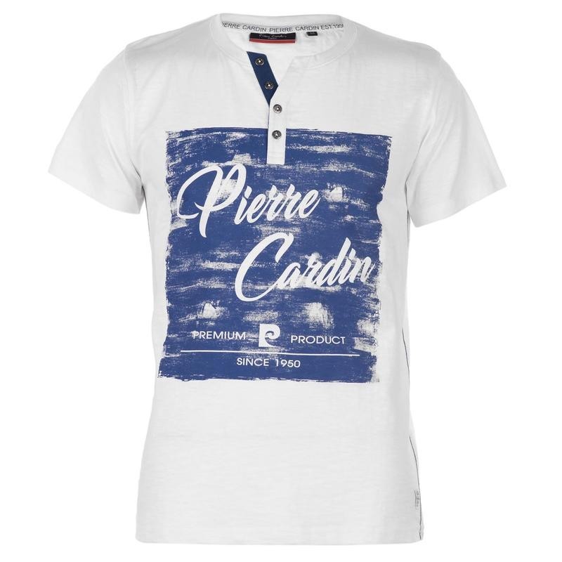 

Футболка мужская Pierre Cardin Print Y Neck  White, Футболка мужская Pierre Cardin Print Y Neck L White