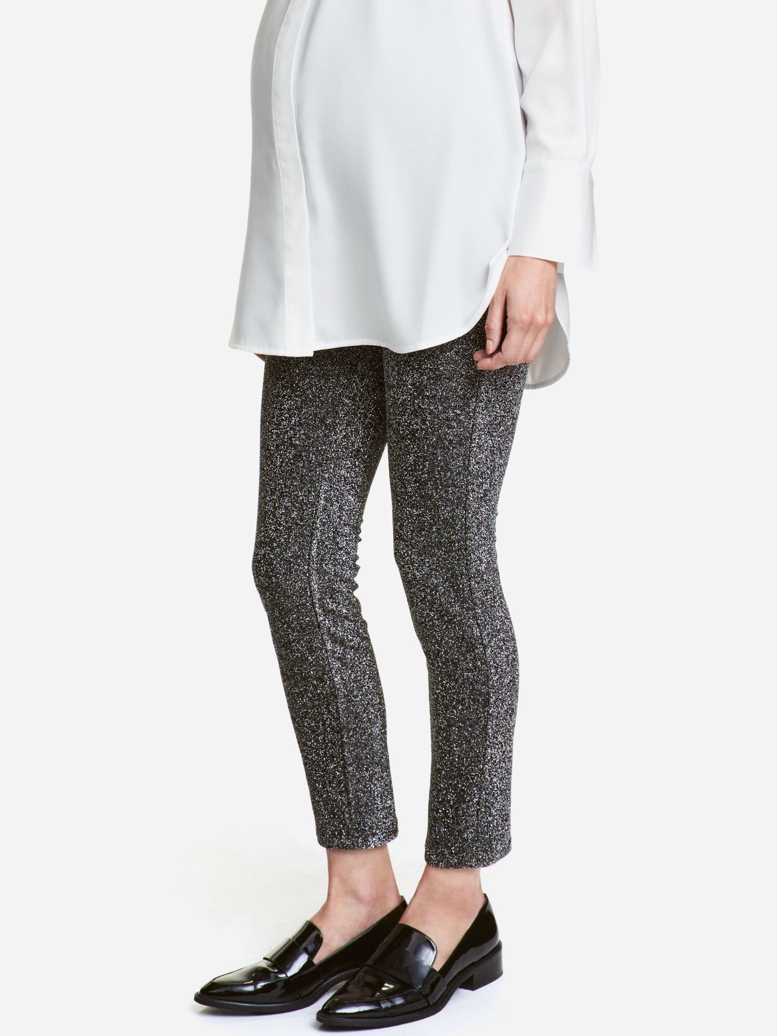 

Брюки для беременных H&M XAZ059784TZNV  Серебристые с черным, Брюки для беременных H&M XAZ059784TZNV L Серебристые с черным