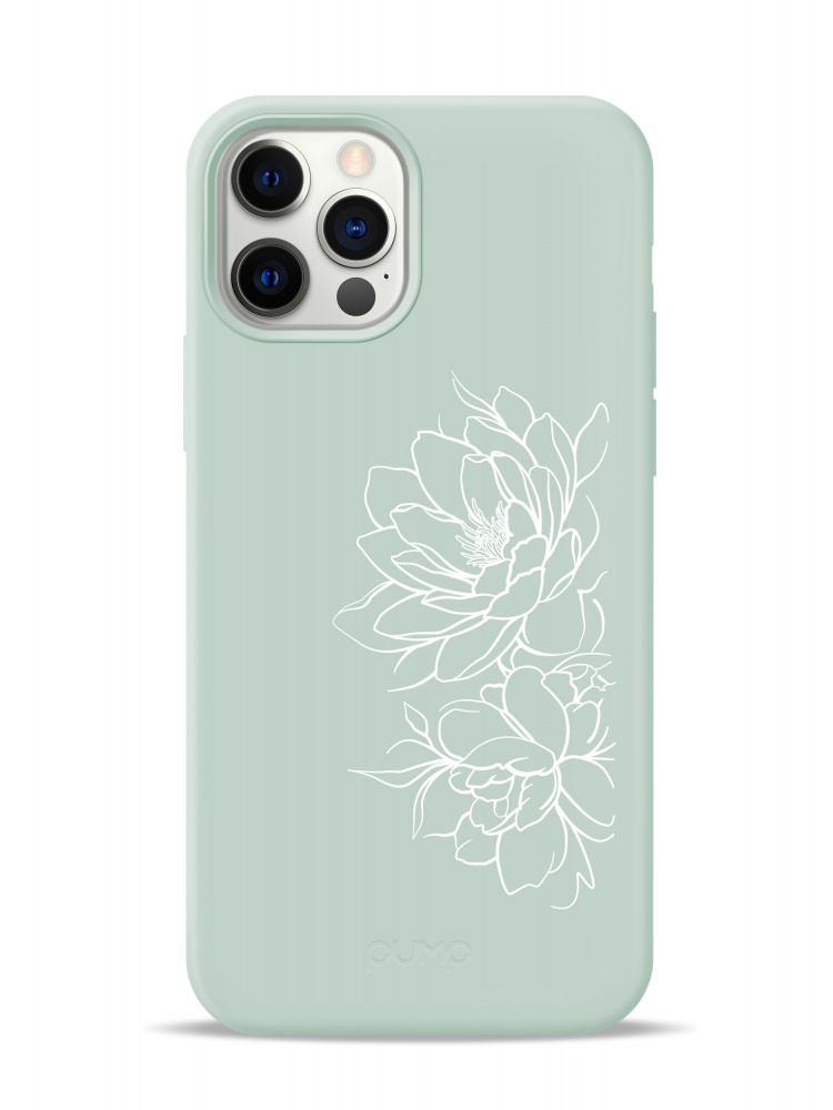 

Чехол Pump Silicone Minimalistic Case for iPhone 12/12 Pro Floral С рисунком Зеленый