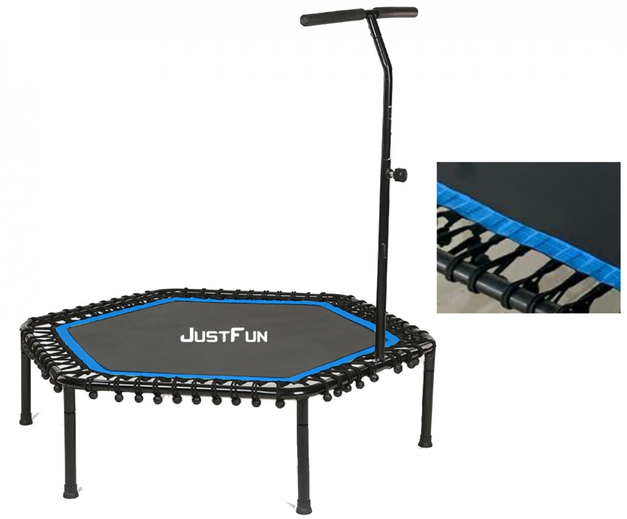 

Батут для фітнесу з ручкою Just Fun Fitness 135 см Синій